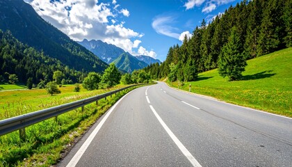 Naklejka premium mountain road in the mountains
