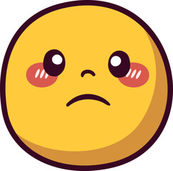 Sad Face Emoji Illustration