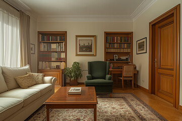 American-style wooden furniture and interior decoration