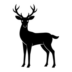 Obraz premium deer silhouette vector illustration