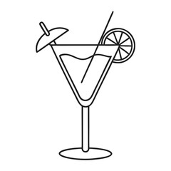 cocktail glass with cocktail