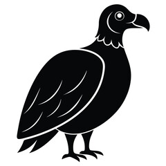 Solid color Turkey Vulture animal vector design