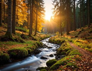 Autumn forest stream (4)