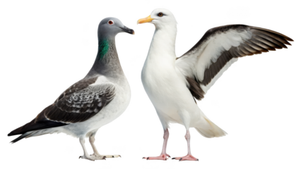 Pigeon Animal and Albatross Animal on transparent