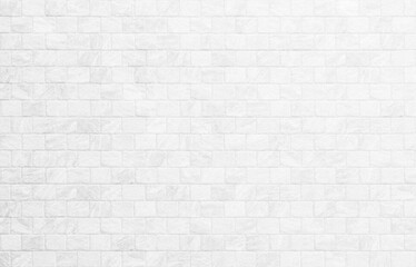 Kitchen wallpaper concept: Close up modern white brick tiles wall texture background, White brick...