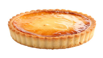 Golden baked tart with a flaky crust and creamy filling