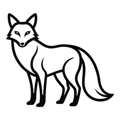 Solid color Tibetan Fox animal vector design