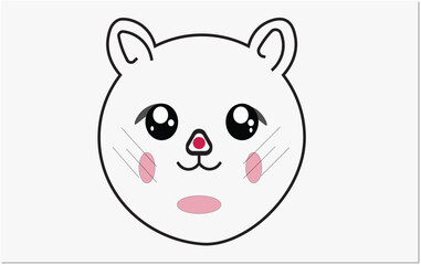 Cute and funny animal cartoon vector illustrations with bears, cats, pigs, and dogs playfully designed with hearts for cards, perfect for a happy Valentine's pet character art drawing