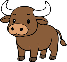 Buffalo Animal Illustration PNG Design
