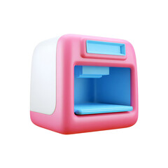 Fototapeta premium Colorful 3D printer design with a compact shape, perfect for any creative project.