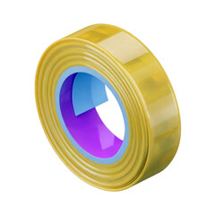 Colorful adhesive tape on a white isolate background.