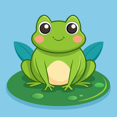 Fototapeta premium green frog on a leaf