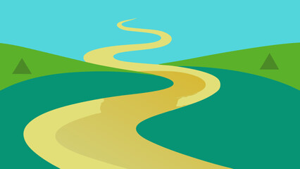 stream winding trail