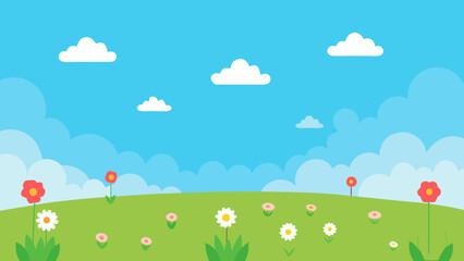 summer sky flower field