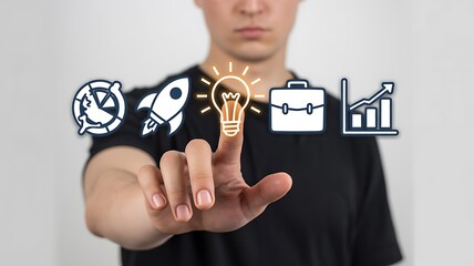 Business growth strategy concept idea