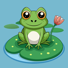 Fototapeta premium frog on a leaf
