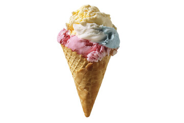 Vibrant teaberry pink ice‑cream scoop with creamy swirls, isolated on transparent PNG background for seamless cut‑outs in dessert menus, playful food packaging, and digital branding projects