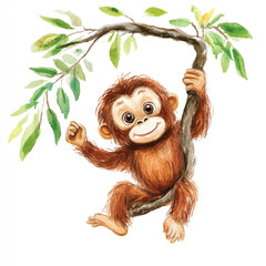 Obraz premium a cute animal of Orangutan