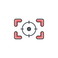 Focus Point icon design with white background stock illustration