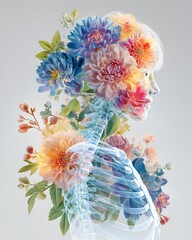 Surreal X-ray Fashion Portraits A blend of nature and human form in art. Artistic Human Anatomy Visualization Conceptual Skeleton Photography