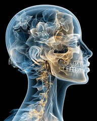 Surreal X-ray Fashion Portraits An artistic representation of the human mind. Artistic Human Anatomy Visualization Conceptual Skeleton Photography