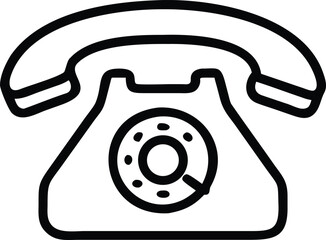 Vintage Rotary Telephone Silhouette retro dial