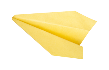 paper plane origami isolated on white