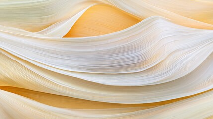 Fototapeta premium Soft Flowing Textures of Cream and Peach Tones in Elegant Fabric
