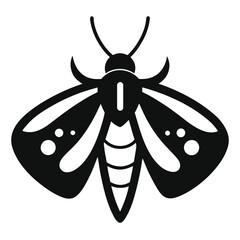 Solid color Tiger Moth animal vector design