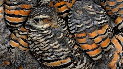Naklejka premium Close-Up of Colorful Feather Patterns on Birds in Natural Habitat