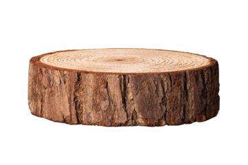 円柱形に切断された木材。ナチュラルな木のポディウム
