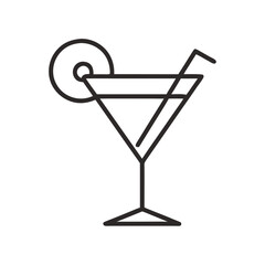 Cocktail Party Line Icon Design