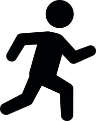 Silhouette runner icon motion speed fitness