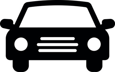 Modern car silhouette icon front view