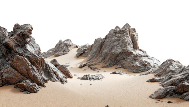 Desert landscape with rugged mountains