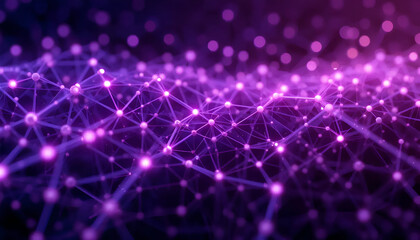 Obraz premium Purple network connection abstract background wallpaper for technology and science concept design 100