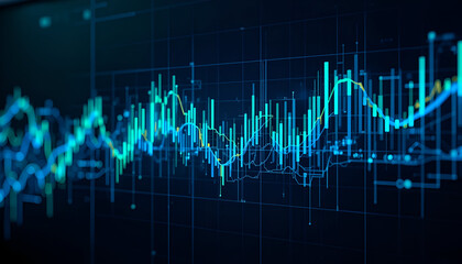 Stock market data analysis chart financial investment graph business technology visualization trend forecast