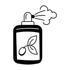 A glyph icon of air freshener spray 