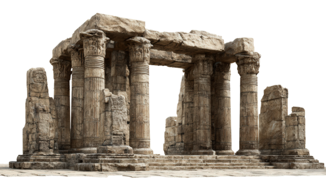 Ancient Temple Illustration on Transparent Background - Free Stock Png ...