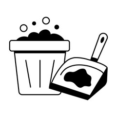 Housekeeping icon in glyph style 

