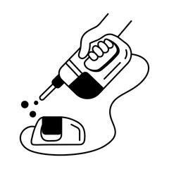 Air duster icon in glyph style 
