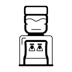 A glyph style icon of water dispenser 
