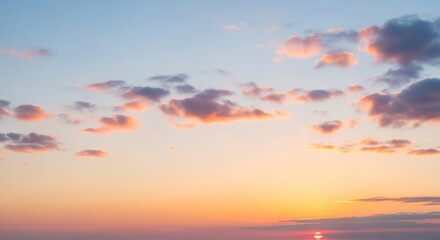 Fototapeta premium Experience the Beautiful Skyscape: A Bright Blue Background of Sundown and Sunrise That Transforms the Air with Stunning Colors