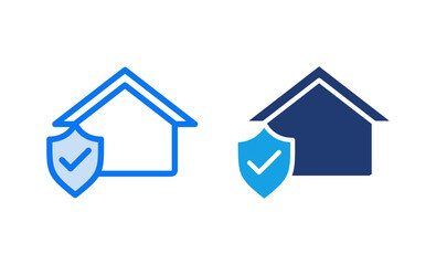 Fototapeta premium home insurance icon vector illustration. home protection sign and symbol