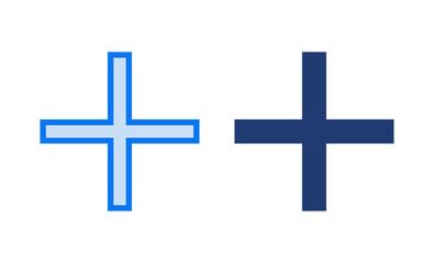 Plus Icon vector illustration. Add plus sign and symbol