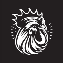 logo of a rooster wearing a crown