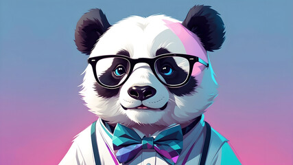 Panda Illustration , Panda AI Vector Art