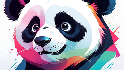 Panda Illustration , Panda AI Vector Art