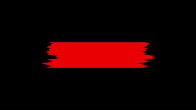 Abstract 2D animation of white hand-painted zigzag brush strokes. Transparent background resolution version. Grunge water brush strokes animation. Grey and black border design.