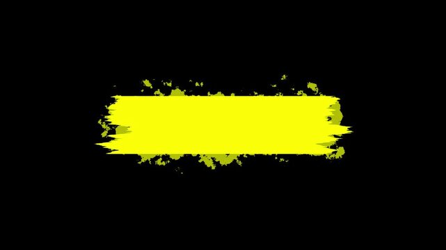 Abstract 2D animation of white hand-painted zigzag brush strokes. Transparent background resolution version. Grunge water brush strokes animation. Grey and black border design.